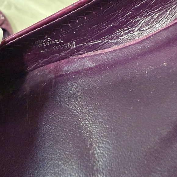 Tory Burch Reva Purple Crocodile Embossed Patent Leather Flats, 8.5 - Picture 6 of 6